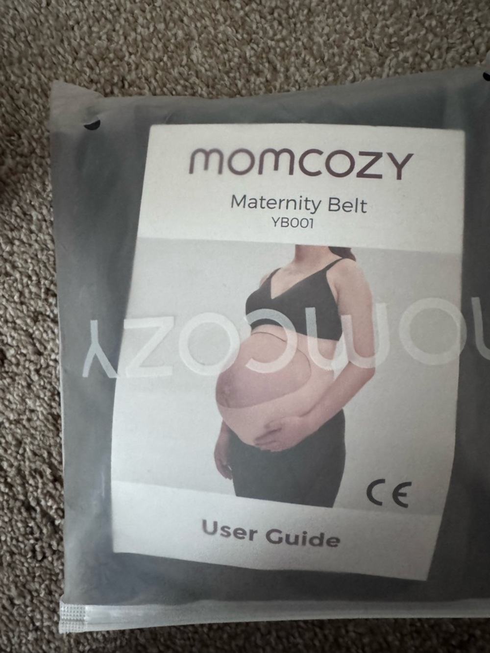 Momcozy Black Maternity Belt - Supportive Pregnancy Band